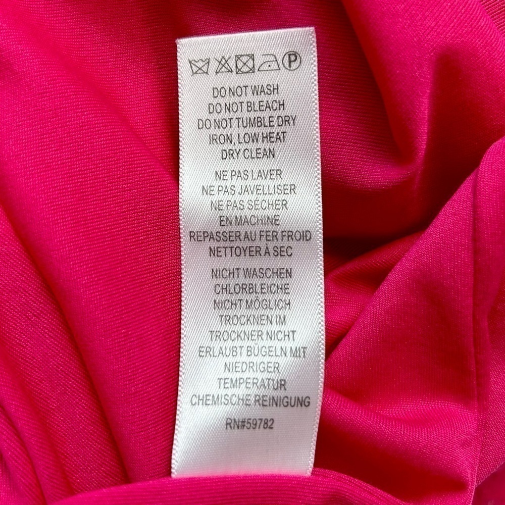 Adrianna Papell Barbie Pink Boat Neck Sleeveless Lace Cocktail Dress Size 2 - Picture 13 of 13